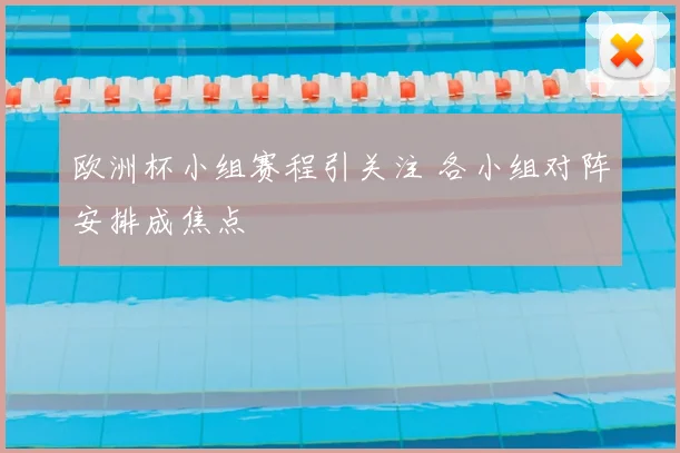 欧洲杯小组赛程引关注 各小组对阵安排成焦点