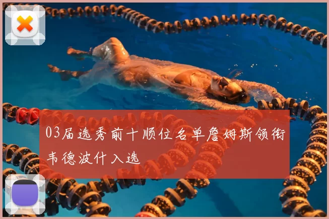 03届选秀前十顺位名单詹姆斯领衔韦德波什入选