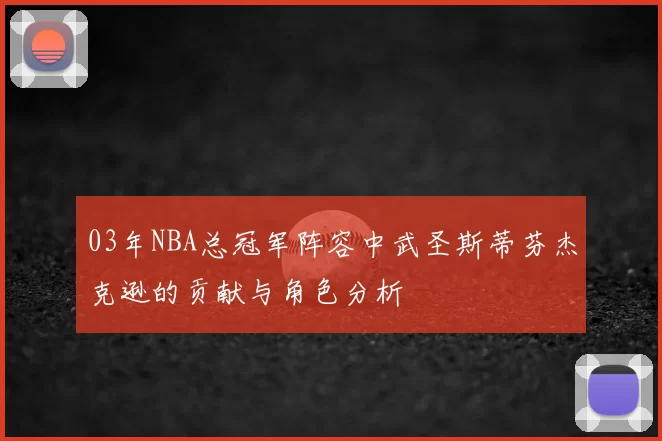 03年NBA总冠军阵容中武圣斯蒂芬杰克逊的贡献与角色分析